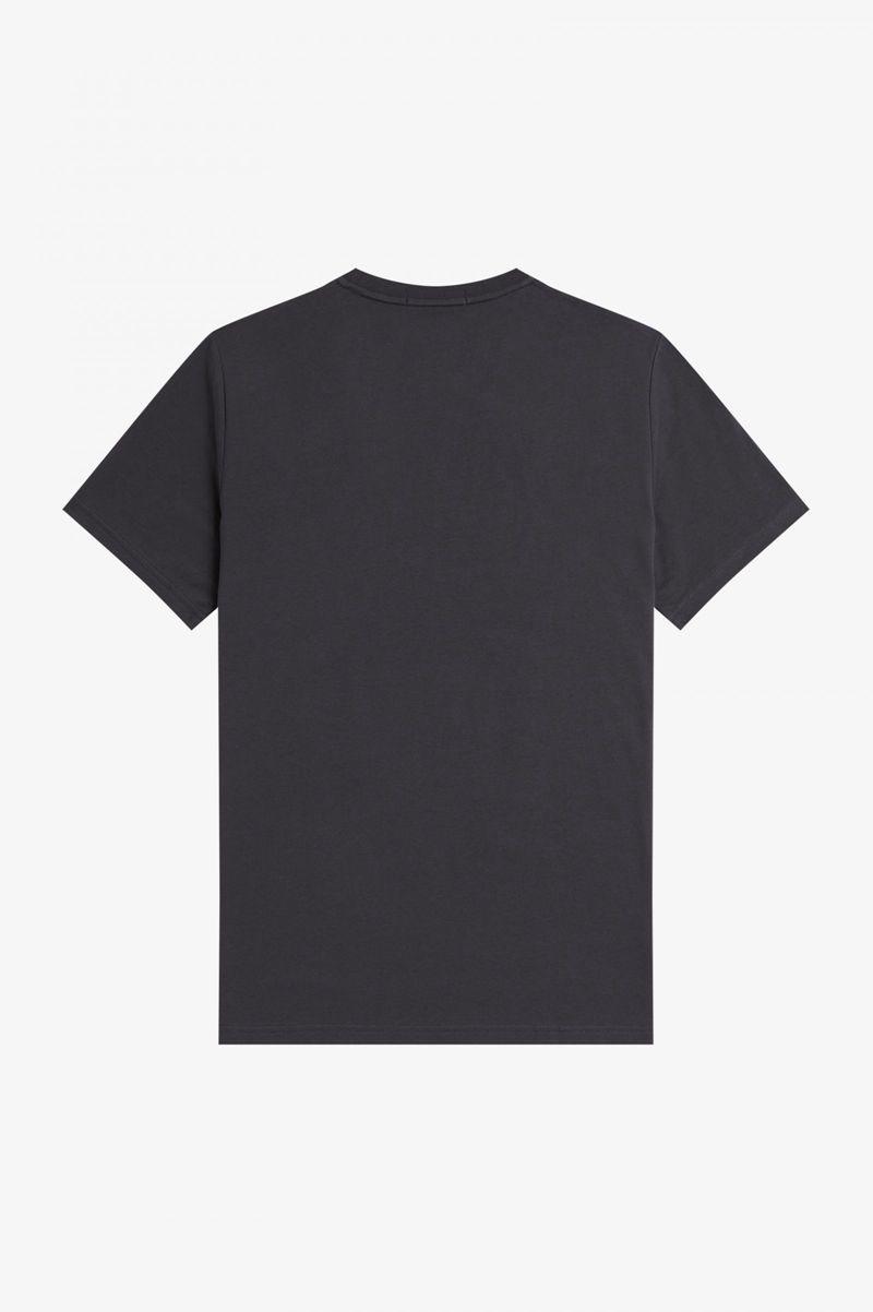 Black Fred Perry Disc Graphic Men's T Shirts | PH 1640FDNM